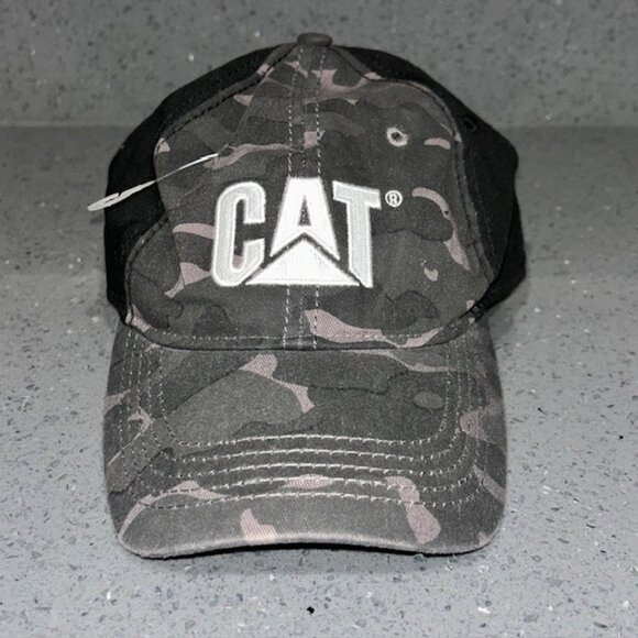 CAT Strapback Baseball Cap Multicolor OS Adjustable Camouflage Vented Holes NWOT - Picture 1 of 6